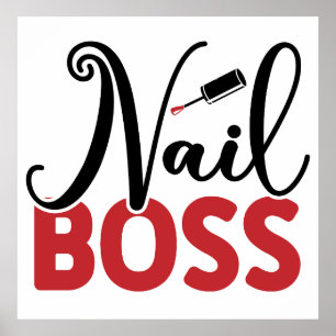 Trendy Cute Nail Boss Nail Salon Poster