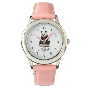 Trendy Cute Panda Beer Persoonlijk Horloge