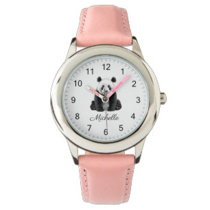 Trendy Cute Panda Beer Persoonlijk Horloge
