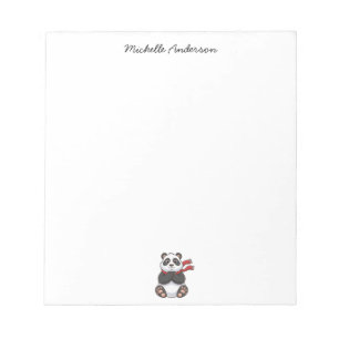 Trendy Cute Panda Beer Persoonlijk Notitieblok