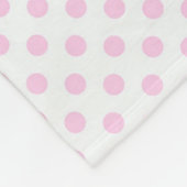 Trendy Cute Pink White Polka Dots Pattern Fleece Deken (Hoek)