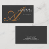 Trendy Cute Plain Chic Procureur Carte de visite (Devant / Derrière)