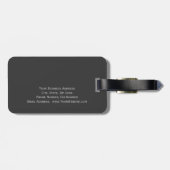 Trendy Cute Plain Monogram Attorney Bagagelabel (Achterkant horizontaal)