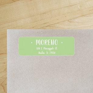 Trendy Cute Stylish   Bleek groen retouradres Etiket