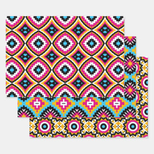 Trendy Cute Stylish Colorful Geometric Pattern Inpakpapier Vel