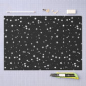 Trendy Cute Tiny White Stars op Black Sky  Tissuepapier (Craft)
