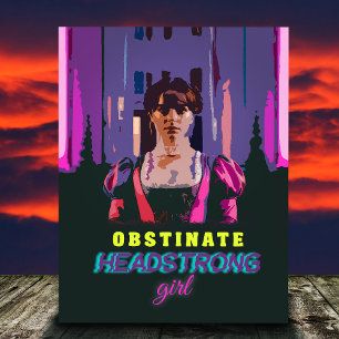 Trendy Cyberpunk Obstinate Headstrong Meisje Briefkaart