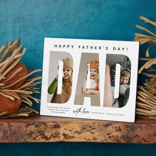 Trendy DAD Custom Photo Collage Fotoplaat (Zijkant)