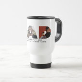 Trendy DAD Daddy Fotocollage Cutout Vaderdag Reisbeker (Voorkant rechts)