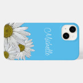 Trendy Daisies Floral Country Blue Case-Mate iPhone Case (Achterkant (horizontaal))