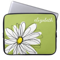 Trendy Daisy Floral Illustration - limoen en geel