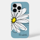 Trendy Daisy Floral Illustration Script name Case-Mate iPhone Case (Achterkant)