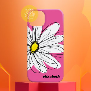 Trendy Daisy Flower met name - roze geel