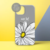 Trendy Daisy met grijs en geel Case-Mate iPhone Case