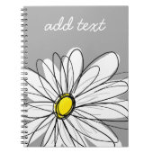 Trendy Daisy met grijs en geel Notitieboek (Voorkant)