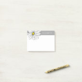 Trendy Daisy met grijs en geel Post-it® Notes (Op bureau)