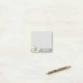 Trendy Daisy met grijs en geel Post-it® Notes (Op bureau)