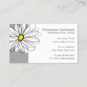 Trendy Daisy met grijs en geel Visitekaartje (Achterkant)