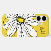 Trendy Daisy met Handtekening - geel Case-Mate iPhone Case (Achterkant (horizontaal))