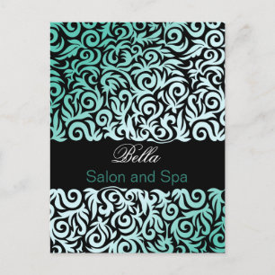 trendy damask aqua business Dankuwel Kaarten