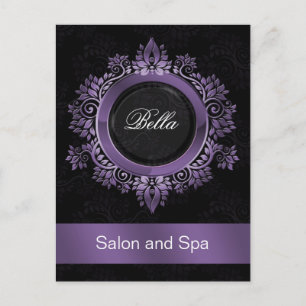 trendy damask paarse business Dankuwel Kaarten