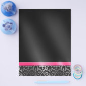 Trendy Damask Pink en Black Flyer (Enkel)