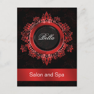 trendy damask red business Dankuwel Kaarten
