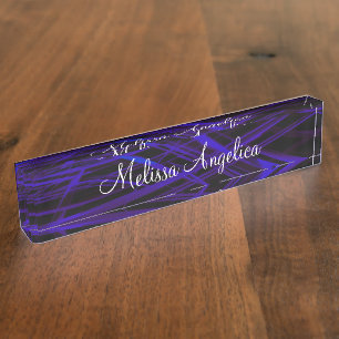Trendy Dames Monogram Space Desk Naam Bord Naambordje