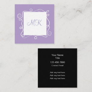 Trendy Dames Monogram Thema Visitekaartjes