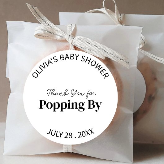 Trendy Dank je dat je langs bent gekomen Baby Brui Ronde Sticker