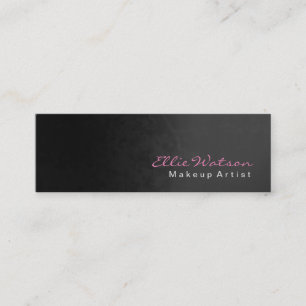Trendy Dark Gray Pink Makeup Modern Professional Mini Visitekaartje
