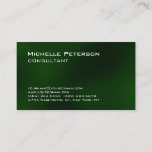 Trendy Dark Green Futuristic Modern Visitekaartje