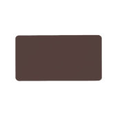 Trendy Dark Mocha Brown - Adresetiketten Etiket (Voorkant)