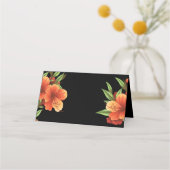 Trendy Dark Moody Sinaasappel Bloemen Huwelijk (Achterkant)