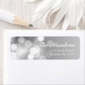 Trendy Dark Silver Sparkly Bokeh Glitter Abstract Etiket (Insitu)