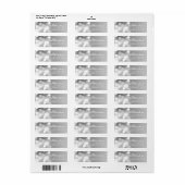 Trendy Dark Silver Sparkly Bokeh Glitter Abstract Etiket (Full Sheet)