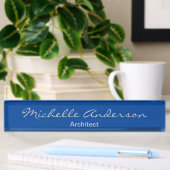 Trendy Deep Blue Script Architect Professional Naambordje