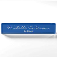 Trendy Deep Blue Script Architect Professional