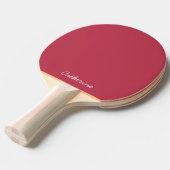 Trendy Deep Raspberry Red Custom Ping Pong Paddle Tafeltennisbatje (Voorkant Gekanteld)