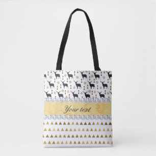 Trendy Deer Triangles Pattern and Diamonds Draagtas