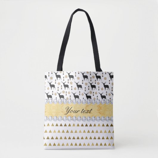 Trendy Deer Triangles Pattern and Diamonds Draagtas (Voorkant)