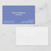 Trendy Denim Blue Lines Pattern Modern Elegant DIY Visitekaartje (Voorkant / Achterkant)