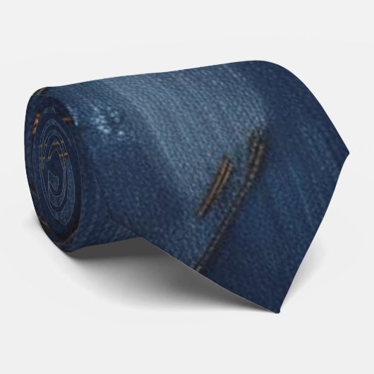 Trendy Denim Style Stropdas (Opgerold)