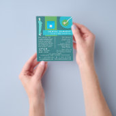 Trendy Dentist Design, Dentistry, Dentist Advert Flyer (Hand)