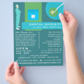 Trendy Dentist Design, Dentistry, Dentist Advert Flyer (Hand)