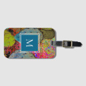 Trendy Desert Monogram Cactus Bagagelabel (Voorkant (horizontaal))