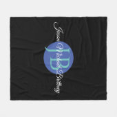 Trendy Design Personaliseer de naam en het monogra Fleece Deken (Voorkant (Horizontaal))