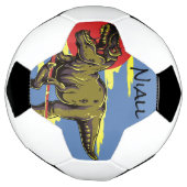 Trendy Dinosaur Voetbal (Gedraaid)