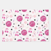 Trendy Disco Celebration Party Seamless Pattern Inpakpapier Vel (Voorkant 2)