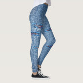Trendy Distressed Look Denim Jeans Leggings (Droite)